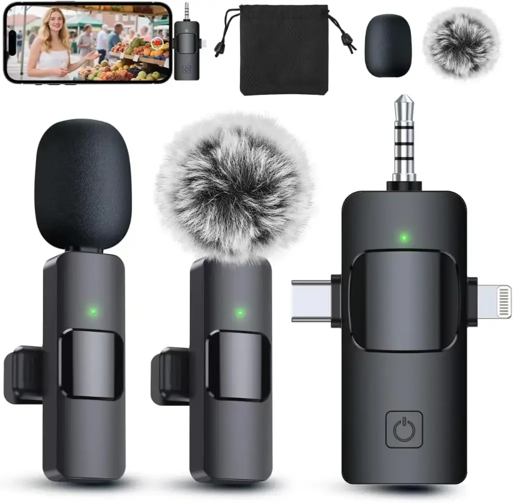 [Lavalier3in1mic] Lavalier 3-in-1 Professional Wireless Microphone